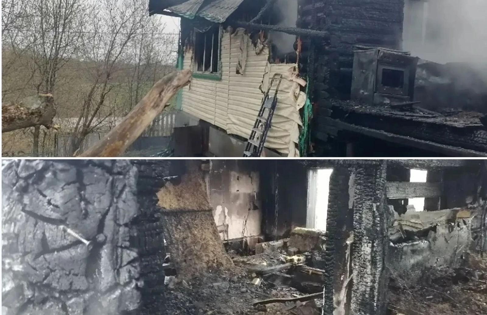 В районе Башкирии при пожаре погибли подросток и его мама