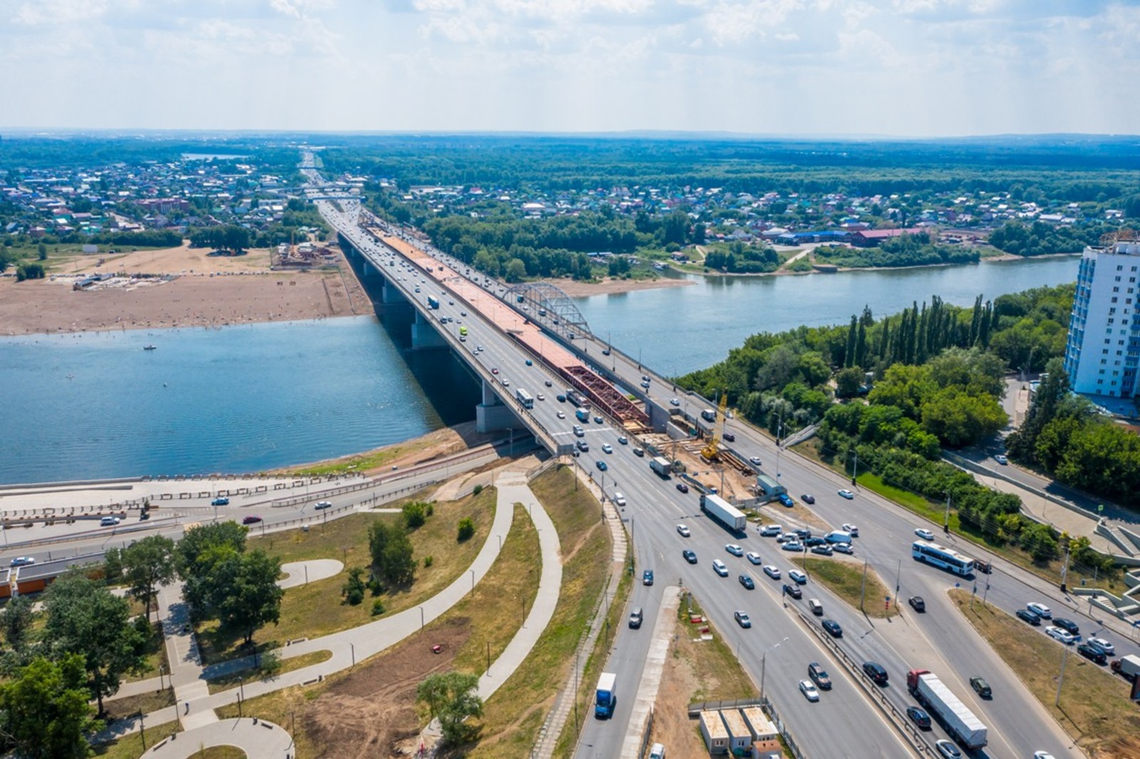 В 2021 году в Уфе будет сдан в эксплуатацию новый мост-вставка через реку Белую в створе улицы Воровского
