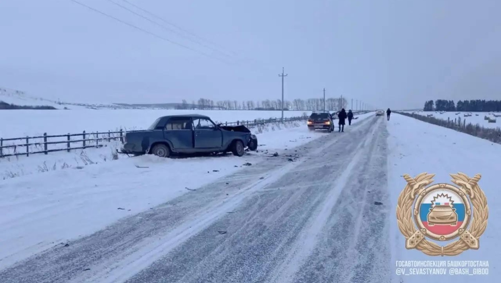 В Башкирии в страшной аварии погиб водитель «ВАЗа»