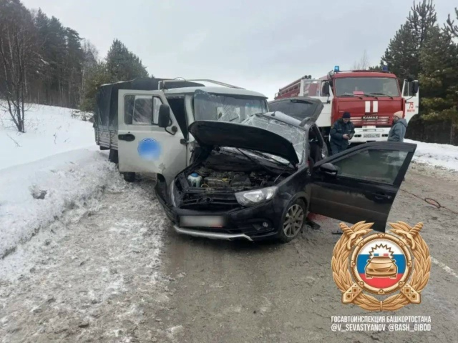 В Башкирии во встречном ДТП  погиб водитель «Лады Гранты»