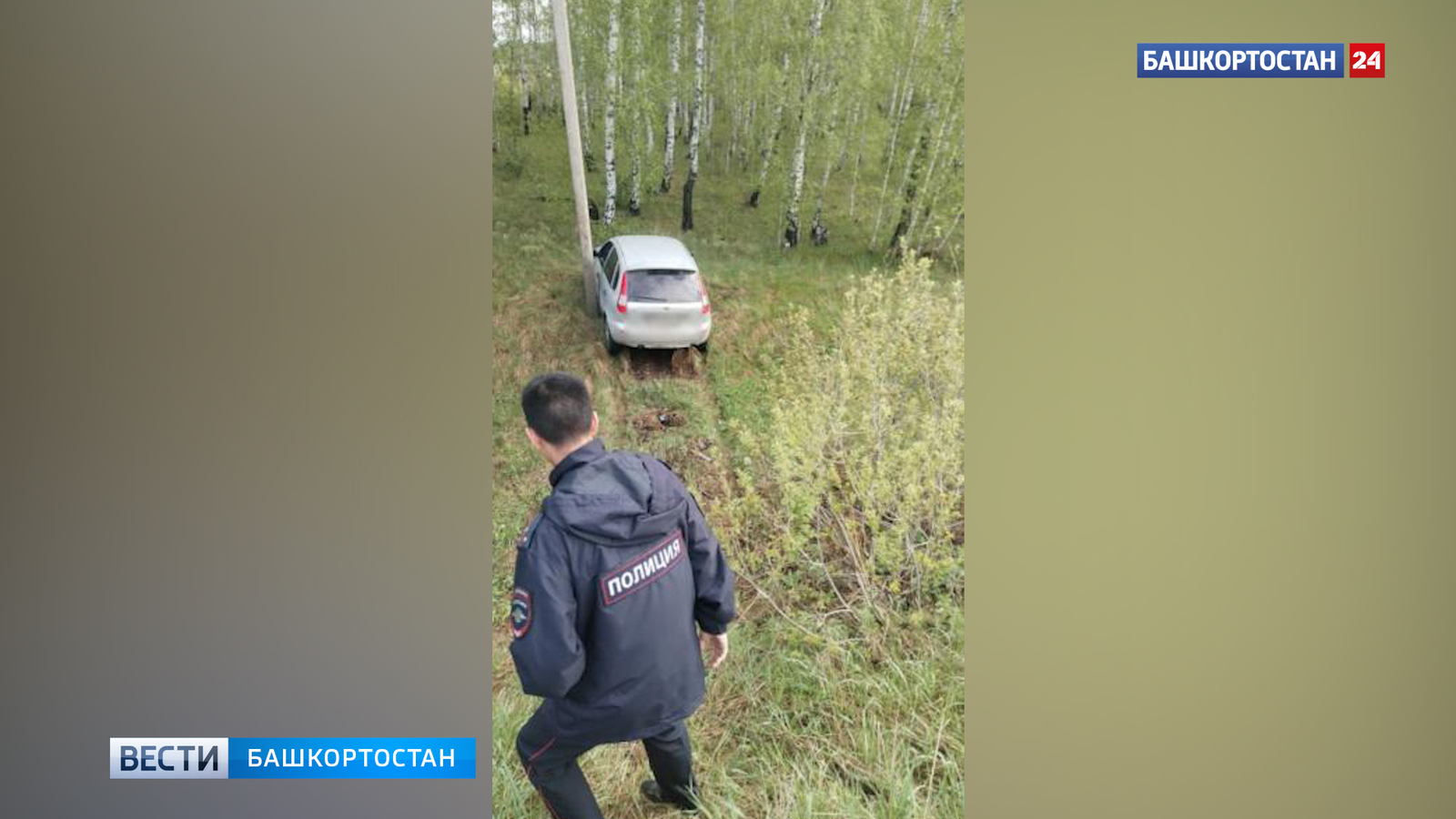 В Башкортостане 18-летний пьяный угонщик бросил машину в кювете